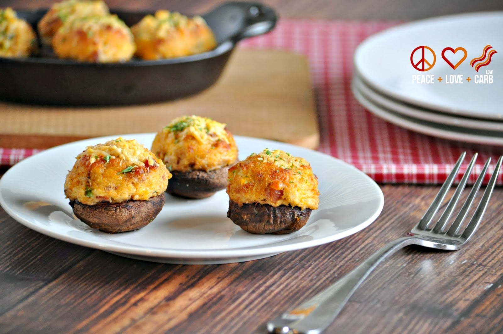 Crab Stuffed Mushrooms with Bacon